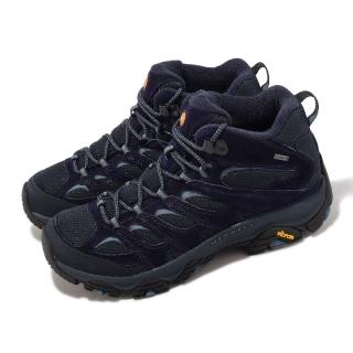 【MERRELL】戶外鞋 Moab 3 Mid GTX 男鞋 藍 防水 越野 中筒 郊山 登山 Vibram(ML037733)