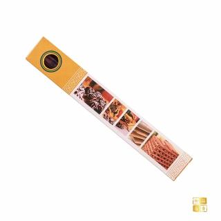 【御品善香】不丹原裝皇室用香手工七吋臥香-晨鮮-橘黃-三盒組