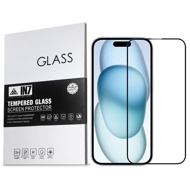 【IN7】iPhone 15 6.1吋 高透光3D滿版鋼化玻璃保護貼