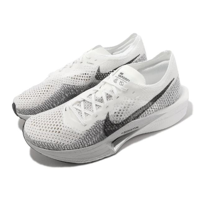 【NIKE 耐吉】競速跑鞋Wmns ZoomX Vaporfly Next% 3 白灰女鞋路