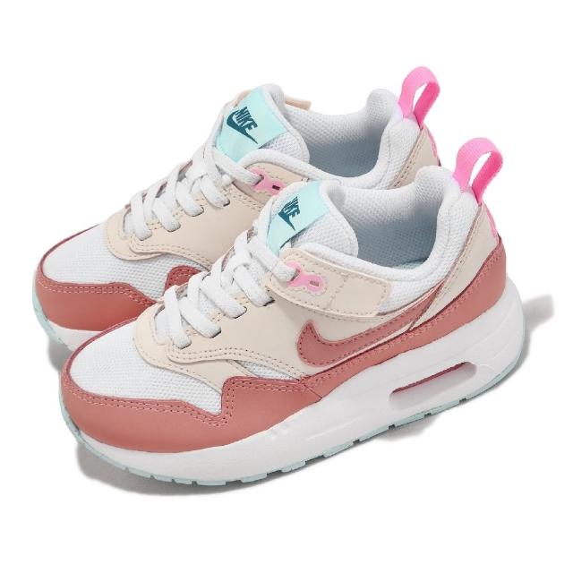 【NIKE 耐吉】童鞋Air Max 1 Easyon PS 中童小朋友粉紅米白氣墊