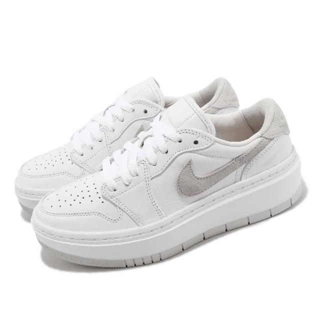 【NIKE 耐吉】休閒鞋Air Jordan 1 Elevate Low 女鞋男鞋白灰厚底AJ1