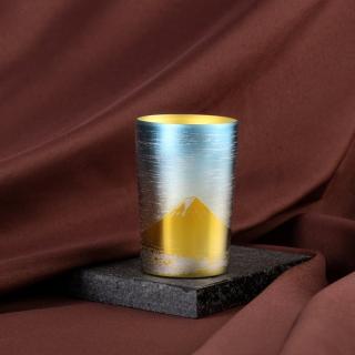 【HORIE】日本製 超輕量雙層純鈦杯 保冷杯 富士山鈦杯(金富士款 270cc)
