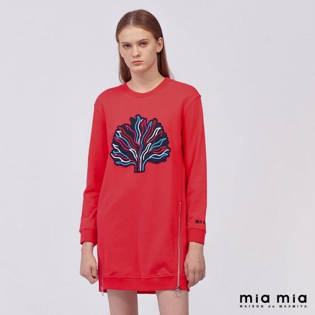【mia mia】繡花圖案衛衣洋裝