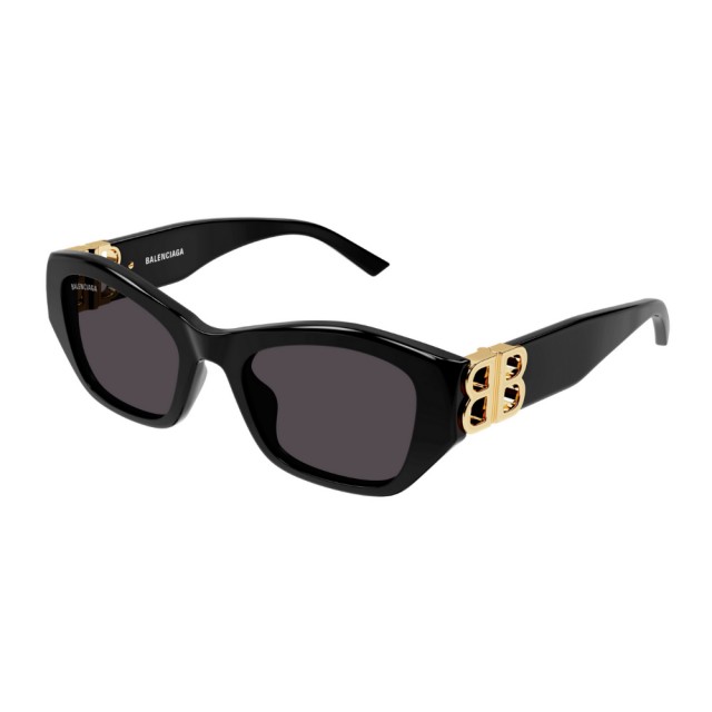 【Balenciaga 巴黎世家】金色LOGO膠框太陽眼鏡(BB0311SK-001 雙B LOGO)