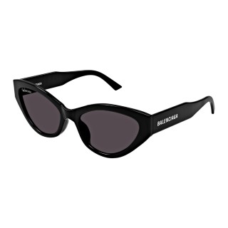 【Balenciaga 巴黎世家】薄板輕巧貓眼膠框太陽眼鏡(BB0306S-001 BALENCIAGA LOGO)