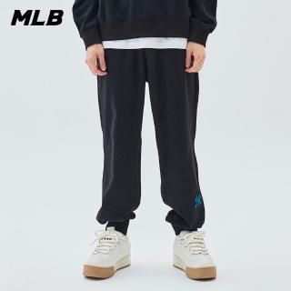 【MLB】小Logo運動褲 休閒長褲 紐約洋基隊(3APTB0336-50BKS)