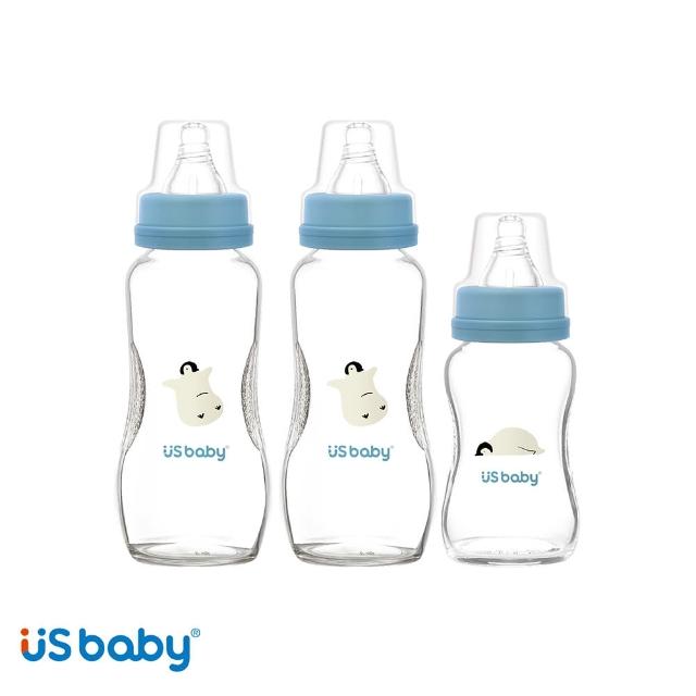 【US BABY 優生】真母感愛地球一般口徑玻璃奶瓶(2大1小)