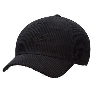 【NIKE 耐吉】帽子 棒球帽 運動帽 遮陽帽 燈芯絨 U NK CLUB CAP U CB CORD L 黑 FB5375-010