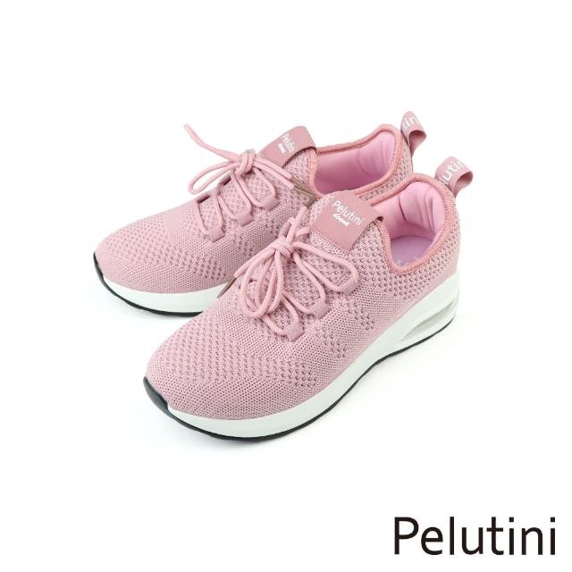 【Pelutini】厚底透氣綁帶休閒鞋 粉色(3029W-LPIN)