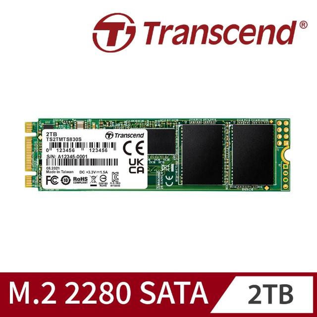 Transcend 創見】MTS830S 2TB M.2 2280 SATA Ⅲ SSD固態硬碟