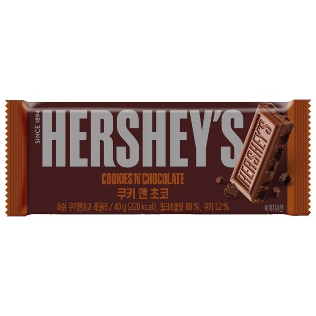 【Hersheys 好時】巧酥夾餡牛奶巧克力40g(巧克力)