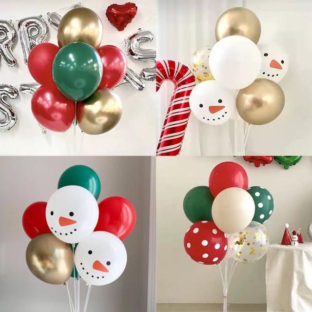 派對佈置聖誕節氣球桌飄組1組(聖誕 布置 氣球 裝飾 氣球樹 套組)