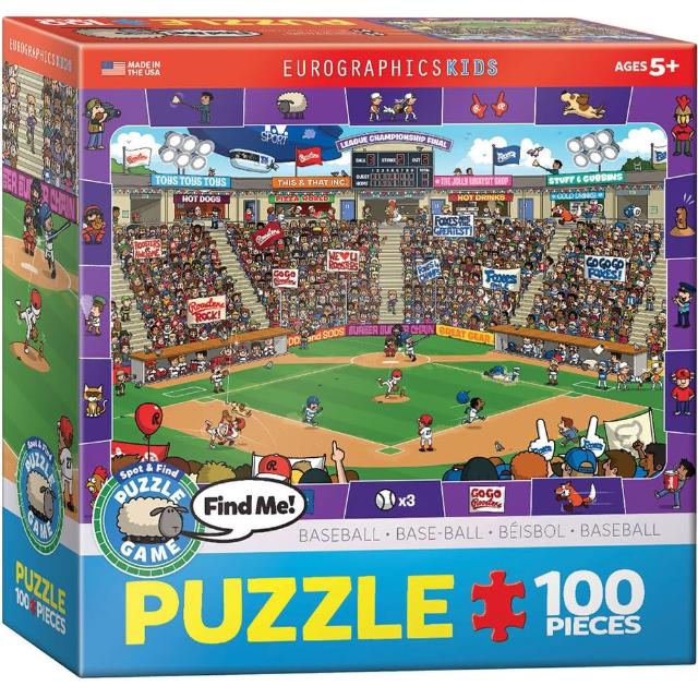 【Eurographics puzzles】兒童找找看拼圖 棒球 100片