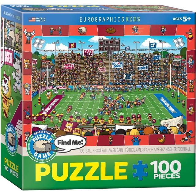 【Eurographics puzzles】兒童找找看拼圖 足球 100片