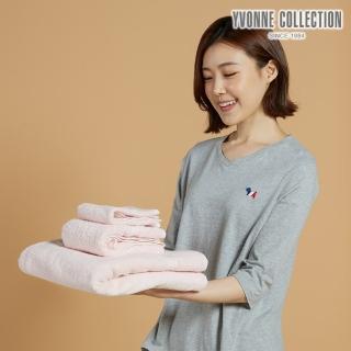 【YVONNE 以旺傢飾】純棉小方巾 30x30cm(淺粉)