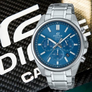 【CASIO 卡西歐】EDIFICE 紳士經典計時腕錶 43.5mm(EFV-650D-2AV)