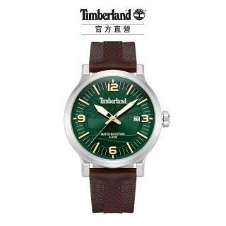 【Timberland】男錶 WESTERLEY系列腕錶 ReBOTL拼接皮帶-白/綠色46mm(TDWGN0029102)