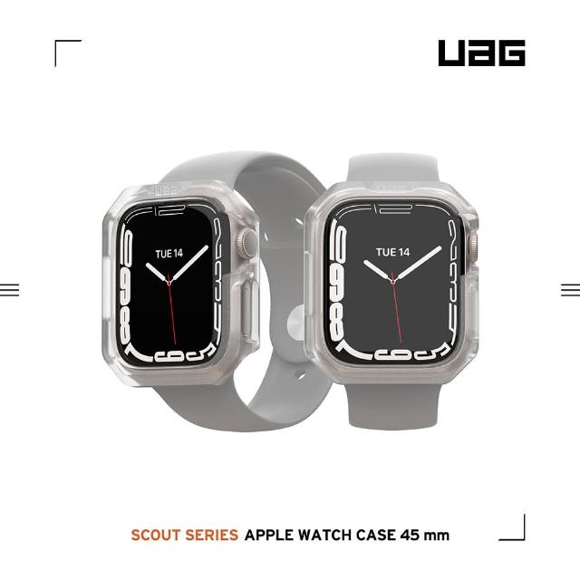 【UAG】Apple Watch 45mm 耐衝擊保護殼-透明(UAG)