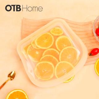 【OTB HOME】3D鉑金矽膠保鮮袋1800ml 燦爛黃(副食品儲存袋 料理袋 可隔水加熱 可機洗)