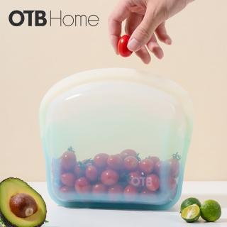 【OTB HOME】3D鉑金矽膠保鮮袋1800ml 薄荷冰淇淋(副食品儲存袋 料理袋 可隔水加熱 可機洗)