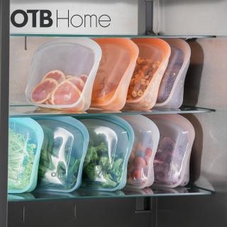 【OTB HOME】3D鉑金矽膠保鮮袋1800ml 3入組 七色任選(副食品儲存袋 料理袋 可隔水加熱 可機洗)