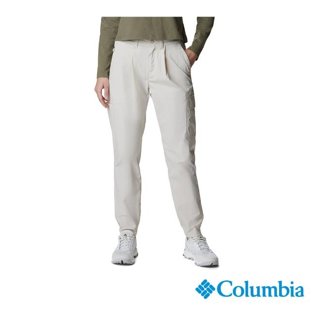 【Columbia 哥倫比亞 官方旗艦】女款-Boundless Trek防潑長褲-卡其(UAK04570KI/HF)