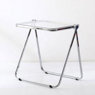 【HappyLife】簡約壓克力桌 折疊桌 Y11466(椅子 餐椅 壓克力椅 塑膠椅 凳子 水晶透明椅子 ins風椅子)