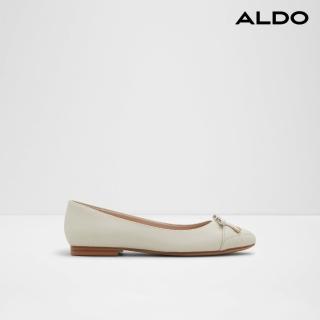 【ALDO】CRISTELLA-特色菱格紋縫線平底鞋-女鞋(白色)