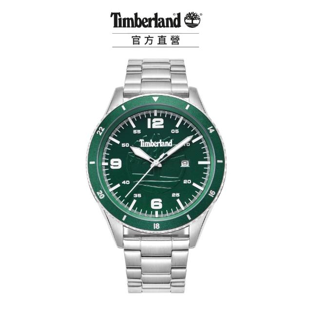 【Timberland】男款 ASHMONT系列 冒險家腕錶 鋼帶-綠/白鋼46mm(TDWGH0010505)