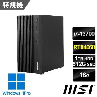 【MSI 微星】i7 RTX4060特仕電腦(PRO DP180 13-031TW/i7-13700/16G/512G SSD+1T HDD/RTX4060-8G/W11P)