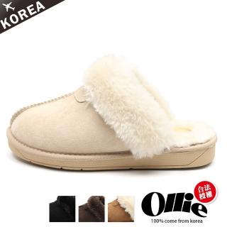 【OLLIE】韓國空運。暖感多色系溫柔鋪毛厚底穆勒鞋/版型偏小(72-0998/4色-現貨)