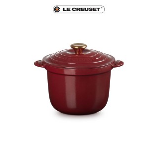 【Le Creuset】萬用窈窕鑄鐵鍋 20(醇酒紅-金頭-內鍋黑)