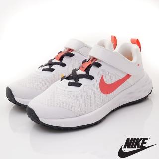 【NIKE 耐吉】NIKE Revolution 6 NN PSV運動鞋(DD1095-101白橘紅-17-21cm)