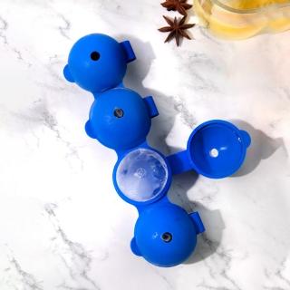 【Colourworks】4格冰球製冰盒 藍(威士忌冰球 冰塊盒 冰塊模 冰模 冰格)