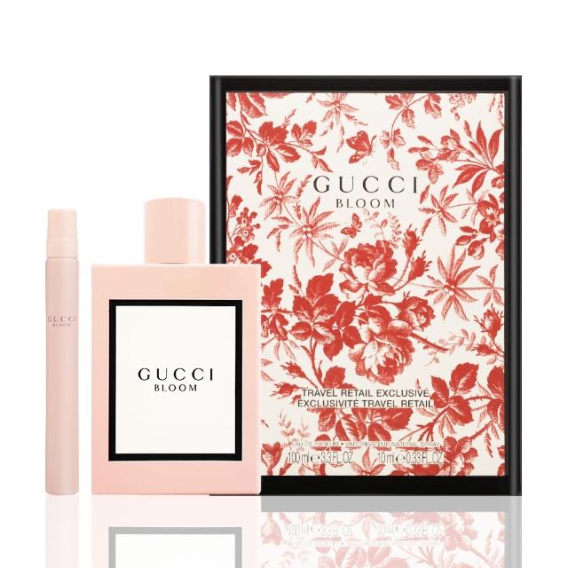 【GUCCI 古馳】花悅女性香水套裝 100ml+10ml(國際航空版.BLOOM 花悅女性淡香)