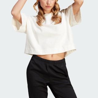 【adidas 愛迪達】ESS T-Shirt 女 短袖 上衣 T恤 亞洲版 休閒 簡約 寬鬆 棉質 三葉草 白(IK5764)