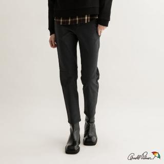 【Arnold Palmer 雨傘】女裝-彈性斜紋刺繡休閒褲(灰色)