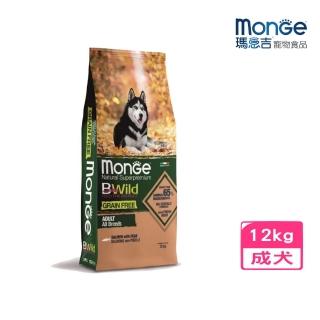 【Monge 瑪恩吉】即期品-BWILD真野無穀-成犬配方（鮭魚+豌豆）12kg(效期:2024/11)