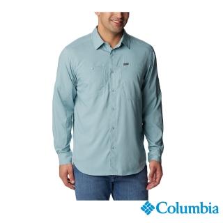 【Columbia 哥倫比亞 官方旗艦】男款-Silver Ridge全新超防曬UPF50快排長袖襯衫-湖水藍(UAM16830AQ/HF)