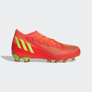 【adidas 愛迪達】Predator Edge.3 MG J 中童 足球鞋 運動 室外 訓練 貼合 橘紅(GV8506)