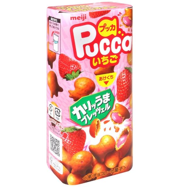 【Meiji 明治】PUCCA草莓風味餅乾(39g)