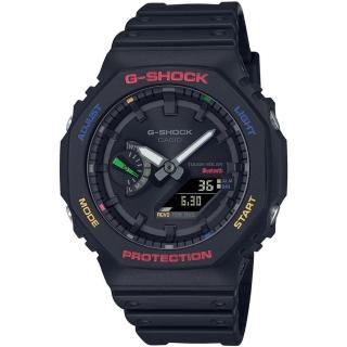 【CASIO 卡西歐】G-SHOCK 藍牙 太陽能 八角防護構造雙顯手錶 畢業 禮物(GA-B2100FC-1A/速)