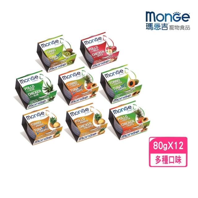 【Monge 瑪恩吉】優鮮蔬果-養生湯貓罐 80g*12罐組(貓罐 副食 全齡貓)