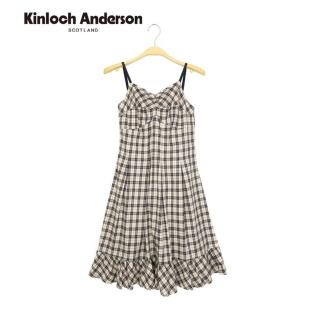 【Kinloch Anderson】輕甜吊帶格紋洋裝連身裙 金安德森女裝(KA0185710 卡其)