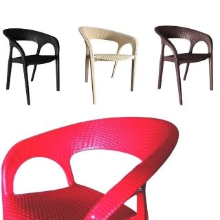 【品築家具】塑鋼藤紋造型椅-6張入(依配合貨運認定本島偏遠地區需額外酌收運費)