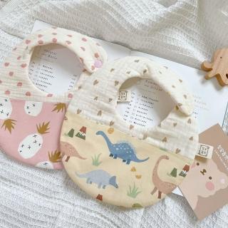 【Liannebaby】女寶嬰兒禮物 六層紗手作圍兜兩入組(彌月禮盒 嬰兒禮物 週歲禮)