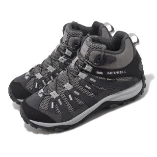 【MERRELL】登山鞋 Alverstone 2 Mid GTX 女鞋 灰 紫 防水 中筒 戶外 耐磨 越野(ML037542)