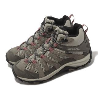 【MERRELL】登山鞋 Alverstone 2 Mid GTX 女鞋 灰 棕 防水 耐磨 戶外 越野 中筒(ML037042)