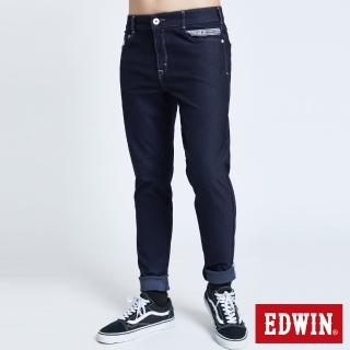 【EDWIN】男裝 大師系列 加大碼 JERSEYS迦績 天竹大師 MED 第四代牛仔長褲(黑藍色)